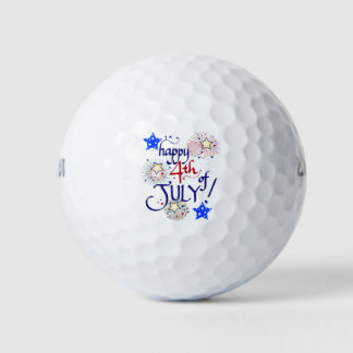 Glücklich 4. Juli! mit Feuerwerk und Sternen Golfball