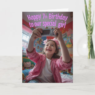 glücklich 7. Geburtstag Karte