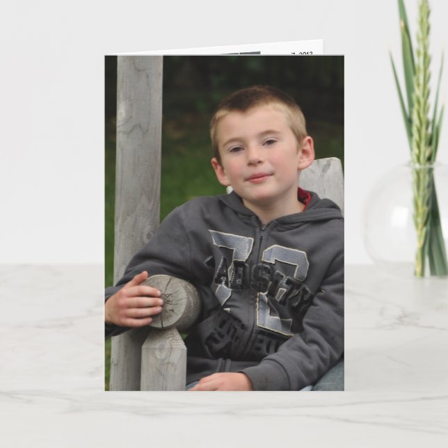 glücklich 7. Geburtstag Karte (Vorderseite)