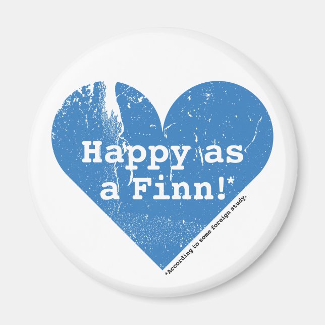 Glücklich als Finn-Magnet Magnet (Vorne)