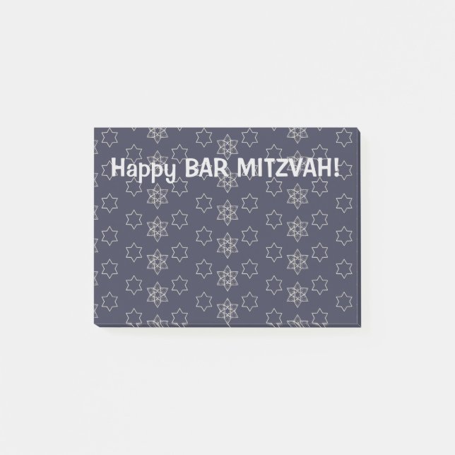Glücklich Bar Mitzvah! Post-it Klebezettel (Vorderseite)