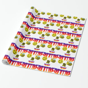 glücklich, Biene 2 die beste Mama Geschenkpapier