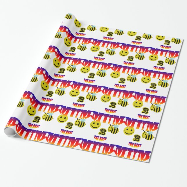 glücklich, Biene 2 die beste Mama Geschenkpapier (Ungerollt)
