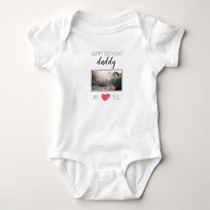 GLÜCKLICH BIRTHDAY DADDY BABY BODYSUIT PERSONALISI STRAMPLER