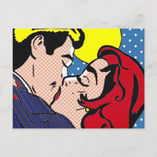 Glücklich bis ans Ende aller Zeiten Pop-Art Postka Postkarte