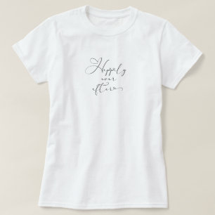Glücklich bis ans Ende Black Typography Braut Hoch T-Shirt
