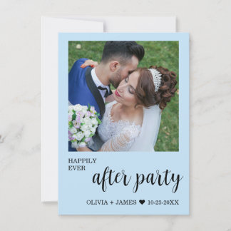 Glücklich bis ans Ende der Party Hochzeitsempfang Einladung