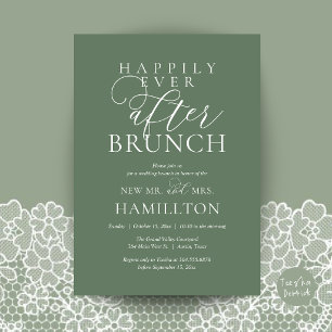 Glücklich bis ans Ende der Zeit - Brunch nach der  Einladung