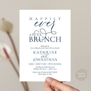 Glücklich bis ans Ende der Zeit Brunch nach der Ho Einladung