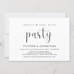 Glücklich bis ans Ende der Zeit - heimliche Hochze Einladung