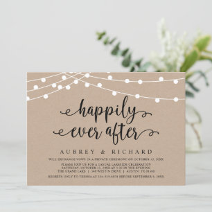 Glücklich bis ans Ende der Zeit Hochzeit Elopement Einladung