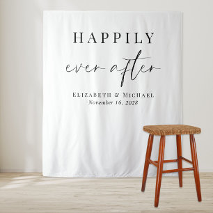 Glücklich bis ans Ende der Zeit Hochzeit Wandteppich