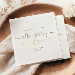 Glücklich bis ans Ende der Zeit Hochzeitsempfang Serviette