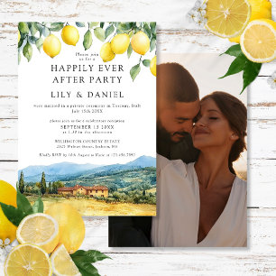 Glücklich bis ans Ende der Zeit Lemons Tuscany Fot Einladung
