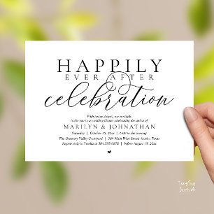 Glücklich bis ans Ende der Zeit - Moderne Hochzeit Einladung