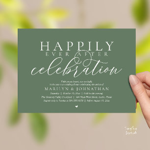 Glücklich bis ans Ende der Zeit Moderne Hochzeitsf Einladung