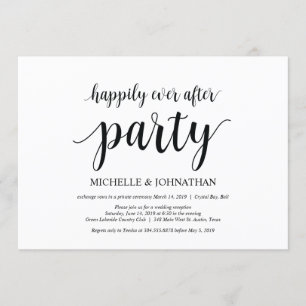 Glücklich bis ans Ende der Zeit Party, Hochzeit El Einladung