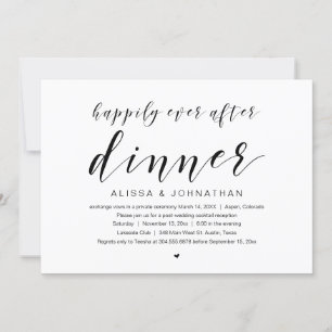 Glücklich bis ans Ende, Hochzeits-Dinner-Einladung Einladung