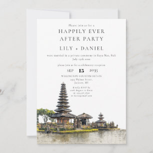 Glücklich bis ans Ende nach der Bali-Hochzeit Einladung