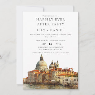 Glücklich bis ans Ende Venedig Hochzeit Einladung