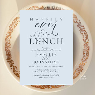 Glücklich bis ans Lebensende Lunch Klasse Hochzeit Einladung