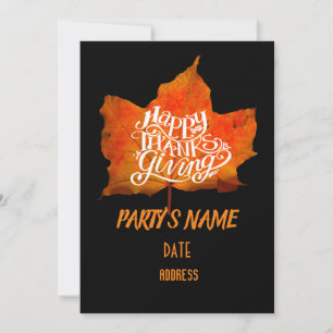 GLÜCKLICH DANKSGIVING EINLADUNG