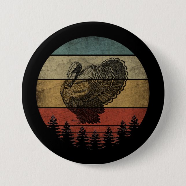 GLÜCKLICH DANKSGIVING TÜRKEI BUTTON (Vorderseite)