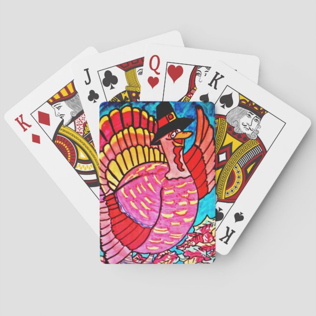 GLÜCKLICH DANKSGIVING TÜRKEI Spielkarten (Rückseite)