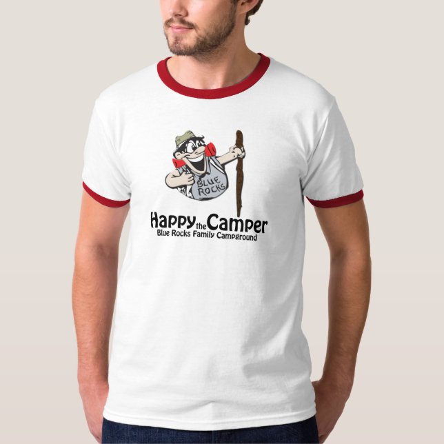 Glücklich der Camper T-Shirt (Vorderseite)