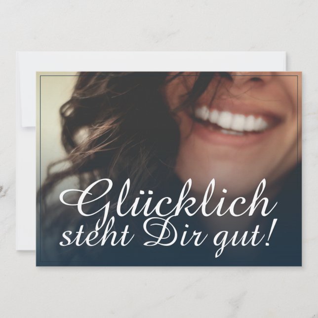 Glücklich, du Arsch! - Blau (Vorderseite)