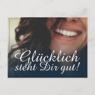 Glücklich, du Arsch! - Blau Feiertagspostkarte