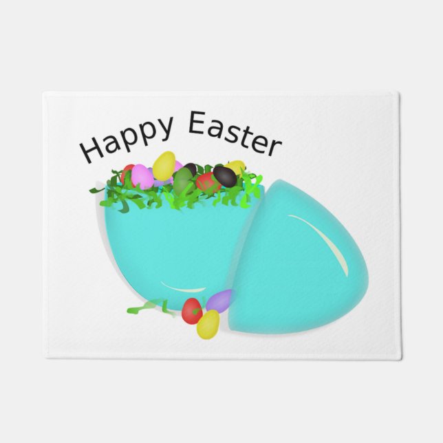 "GLÜCKLICH EASTER" EGG FUßMATTE (Vorderseite)