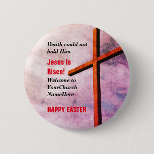 GLÜCKLICH EASTER Jesus ist Risen Button