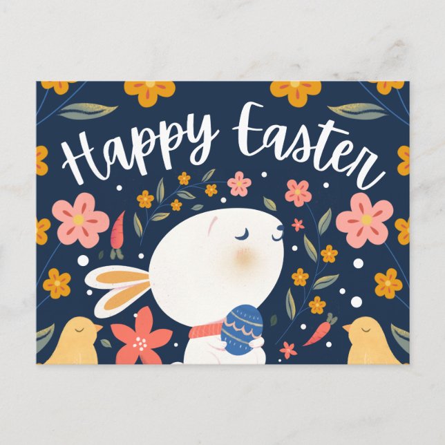 GLÜCKLICH EASTER POSTKARTE (Vorderseite)