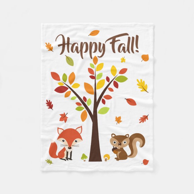 GLÜCKLICH FALL! FLEECEDECKE (Vorderseite)