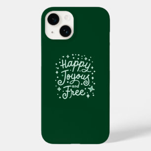 Glücklich, fröhlich, frei, dankbar, Weihnachten Case-Mate iPhone 14 Hülle