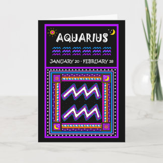 GLÜCKLICH GEBURTSTAG AQUARIUS! KARTE