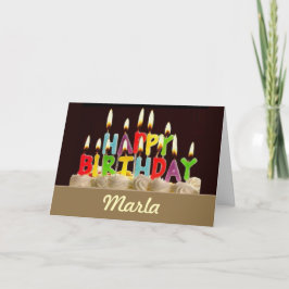 GLÜCKLICH GEBURTSTAG! PERSONALISIERT Marla CARD Karte