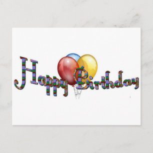 GLÜCKLICH GEBURTSTAG! POSTKARTE