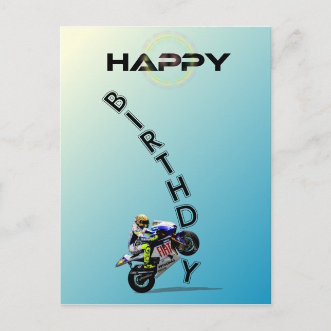 GLÜCKLICH GEBURTSTAG. POSTKARTE (Vorderseite)