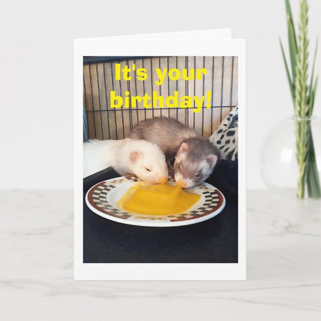 GLÜCKLICH GEBURTSTAG-WIR GOT ES AM ENDE KARTE (Vorderseite)