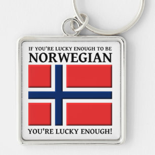 Glücklich genug, um norwegischer Schlüsselanhänger