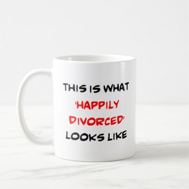 glücklich geschieden kaffeetasse (Links)