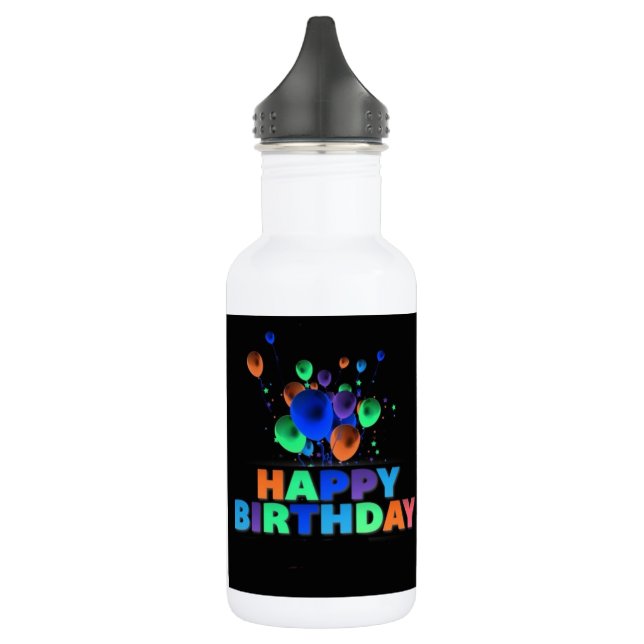 ****GLÜCKLICH GLÜCKLICHER GEBURTSTAG*** EDELSTAHLFLASCHE (Links)