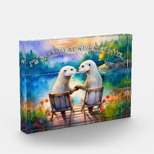 Glücklich haben wir jeden Otter Fotoblock