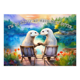 Glücklich haben wir jeden Otter Fotodruck