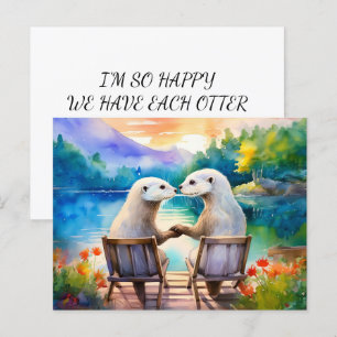 Glücklich haben wir jeden Otter Postkarte