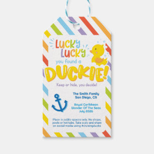 Glücklich hast du einen Duckie gefunden! Rainbow C Geschenkanhänger