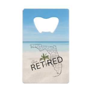 Glücklich im Ruhestand Florida Tropischer Strand u Geldbeutel Flaschenöffner