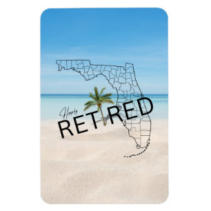Glücklich im Ruhestand Florida Tropischer Strand u Magnet